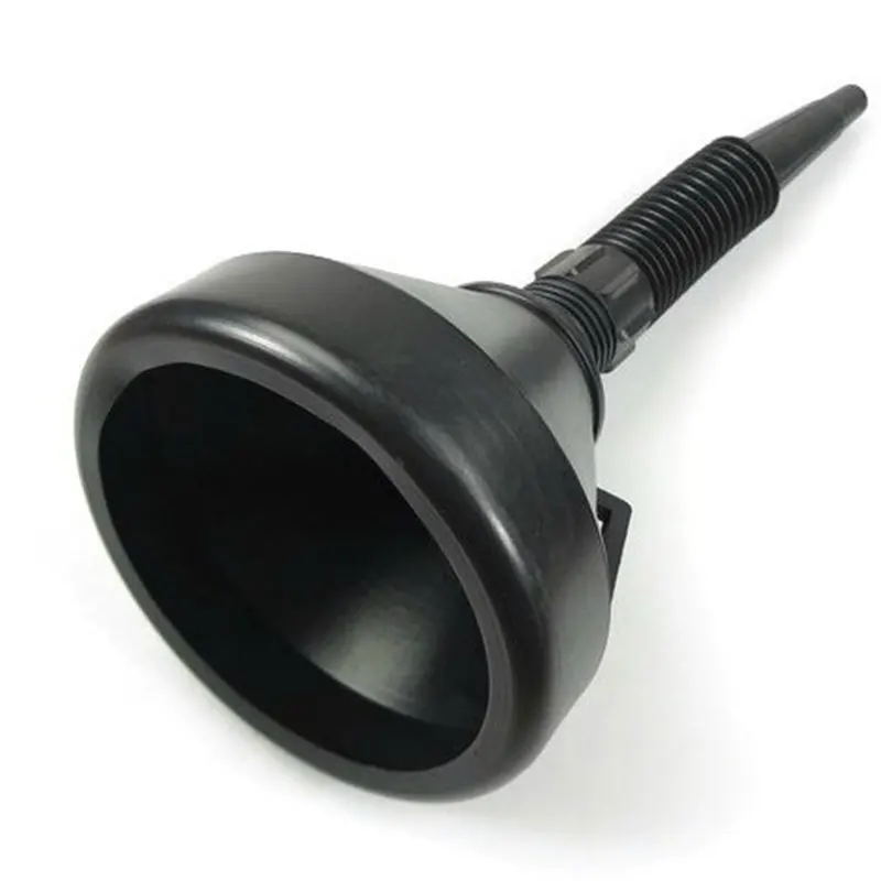 Черная пластиковая Автомобильная Воронка бензиновая Воронка с сетчатым фильтром мягкая труба носика для дизельного топлива