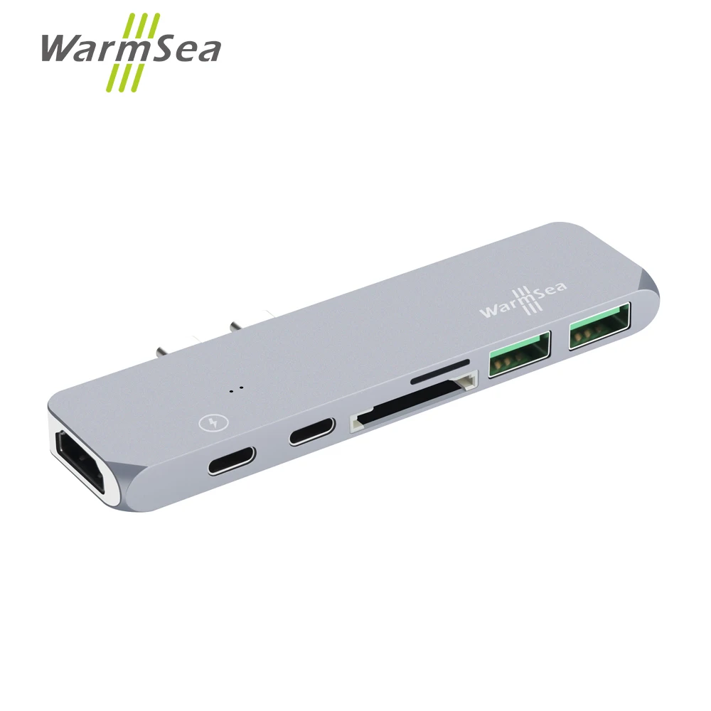 

USB C Hub To HDMI Adapter Dock Dongle 4K Thunderbolt 3 USB Type-C HUB with TF\SD Slot PD for MacBook Pro 2017 USB Hub 3.0