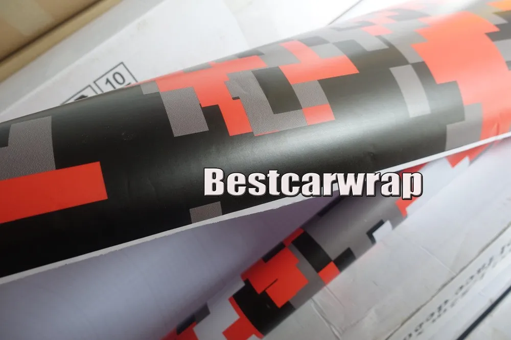 orange tiger pixel piexl camouflage vinyl camo car wrapping digital black white car wrapping film small large foile (8)