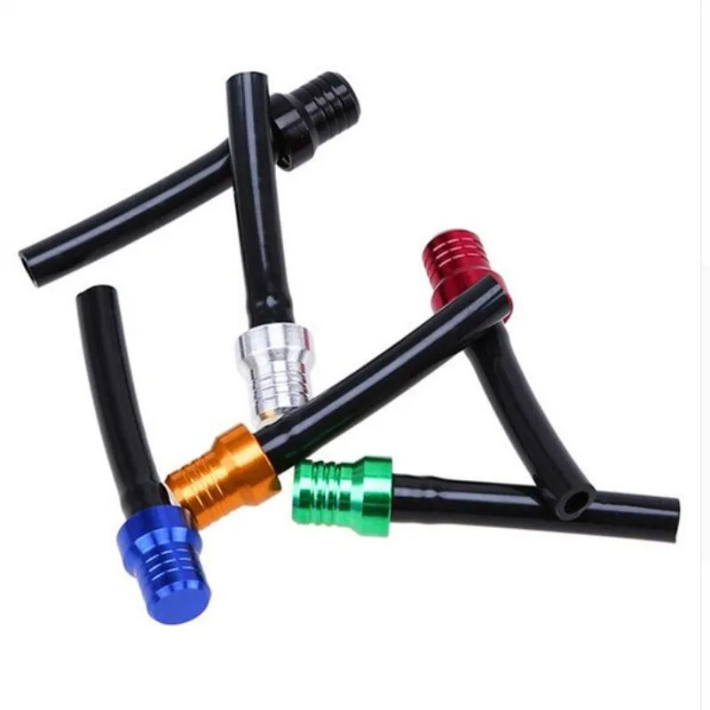 Motorcycle Gas Fuel Cap Valve Aluminum Alloy Vent Breather Pipe Hose Tube Atv Pit Pressure Reducing Ventilation Bikes Accessory