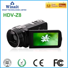 FHD 1080p HDV-Z8 digital video camera multi languages face and smile detetion self-timer anti-shake used pro camcorder digital