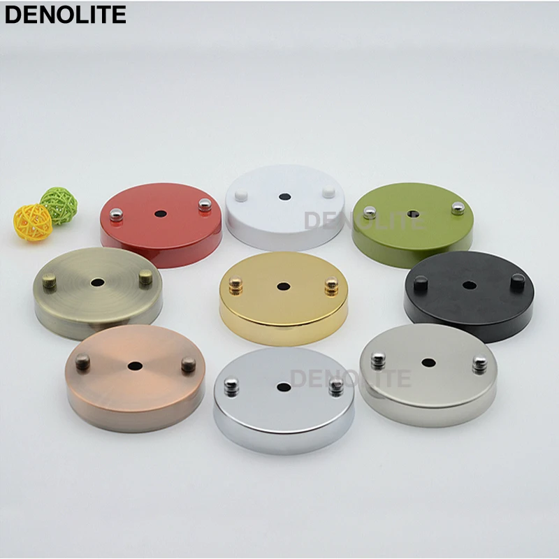 

Dia100mm Round Ceiling Canopy With Mounting Bracket Screws Plastic Screw Iron Ceiling Base Lighting Accessories