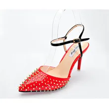 Sommer hochzeit absatzschuhe alias spitz satin party niet sandalen high heels pumpe stilettos fuß bedeckt WHZQ 055