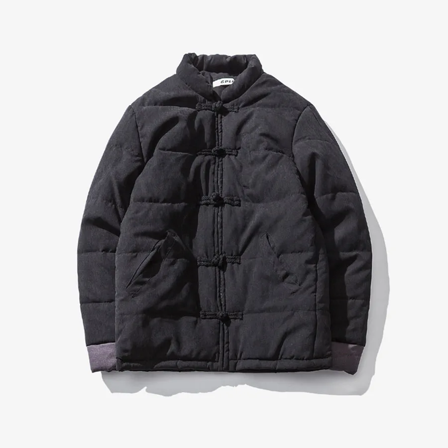 

Bomber Winter Jacket Chinese Style Retro Man Parka Vintage Bubble Coat Male Short Cotton Padded Quilted Puffer Coats Jackets