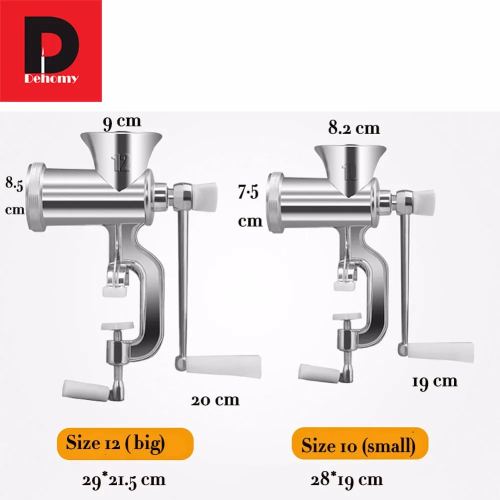 Dehomy ручная мясорубка DIY Мясорубка настольная рукоятка инструмент для кухни инструменты для приготовления пищи колбаса шприц Мясорубка кухонный комбайн
