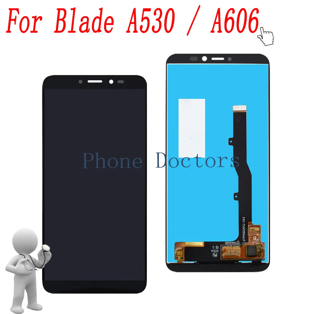 

5.45'' Full LCD DIsplay + Touch Screen Digitizer Assembly For ZTE Blade A530 / Blade A606 Black ; New ; 100% Tested