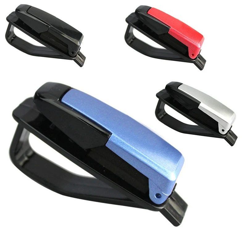 Portable Fastener Cip Eyeglasses Clip Ticket Card Clamp ABS Car Glasses Cases Car Sun Visor Sunglasses Holder Color Random
