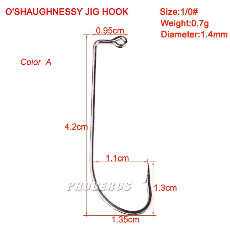 SEAPESCA 100 шт. одиночный рыболовный крючок О 'Шонесси серия джиг крючок джиг большой Рыболовный крючок 9255-1#-8/0# джиг крючок ZB9046 - Цвет: A