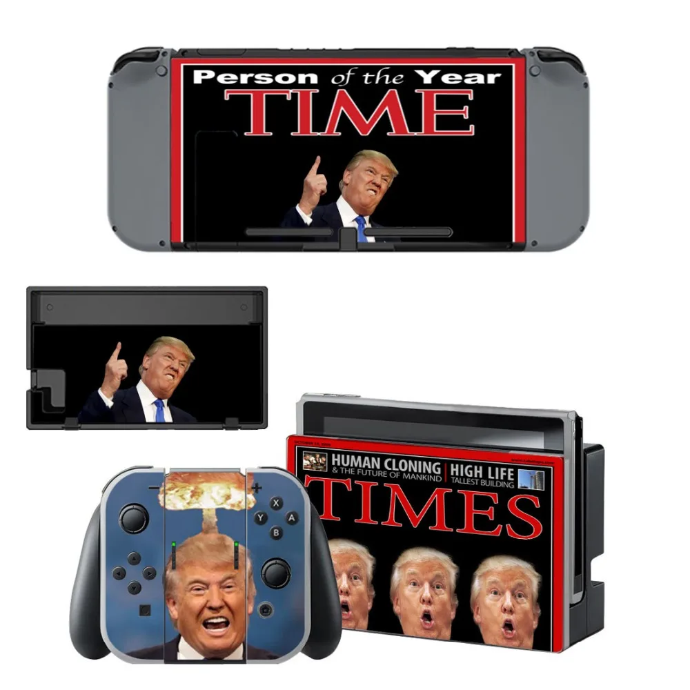 Виниловая наклейка на кожу Trump DECAL COVER для консоли Nintend Switch и Joy-Con Controlle