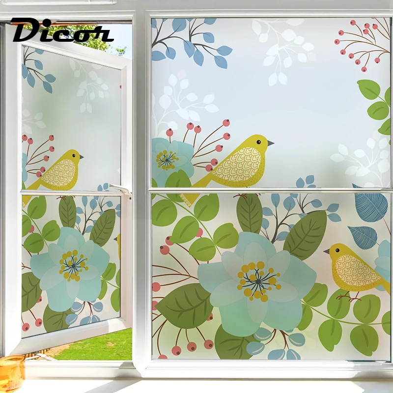 

Free Custom Stained Static Cling Window Film Frosted Opaque Privacy Glass Sticker Home Decor Digital print BLT875 Early Summer