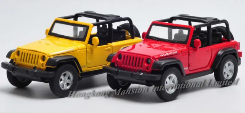 1:32 Масштаб Литой Сплав металла роскошная модель автомобиля SUV для Jeep Wrangler Rubicon коллекция внедорожная модель дорожного транспортного средства игрушки автомобиль