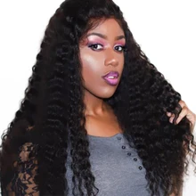 Lace Front Human Hair Wigs For Black Women 250% Density Brazilian Curly Hair Wig With Baby Hair Bleached Knots Honey Queen Remy