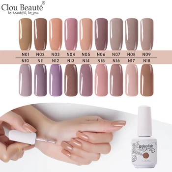 

Clou Beaute Nude Series Gel Polish Set For Manicure UV Gel Varnish Nail Polish Base & Top Coat Semi Permanent Hybrid Gel Polish