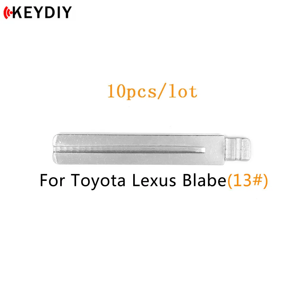 

KEYDIY 10 pcs/lot Metal Blank Uncut Flip KD/VVDI Remote Key Blade Type #13 for Hyundai IX35 for Toyota Crown TOY40