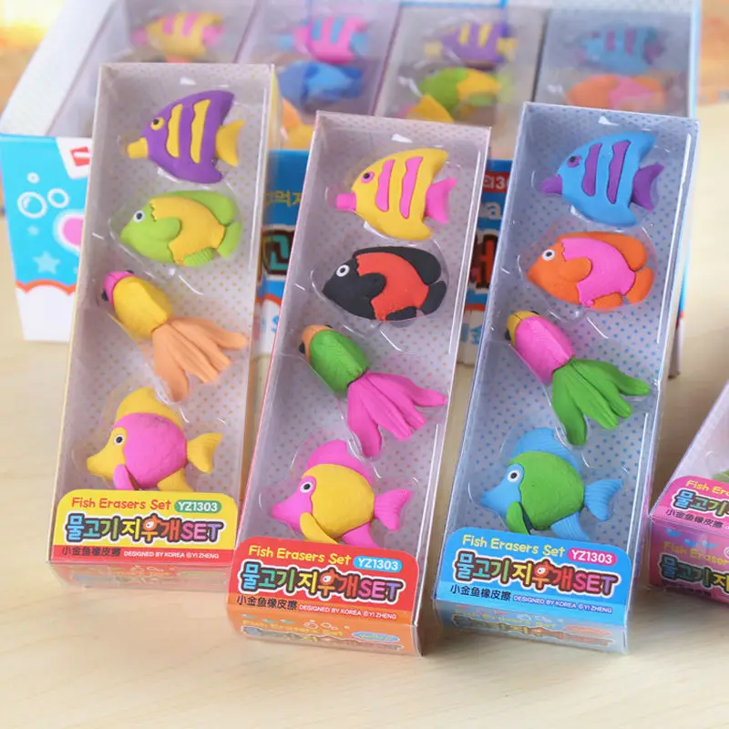 Eraser Exquisite Gift Box Of Small Goldfish Primary Fantastic Cartoon