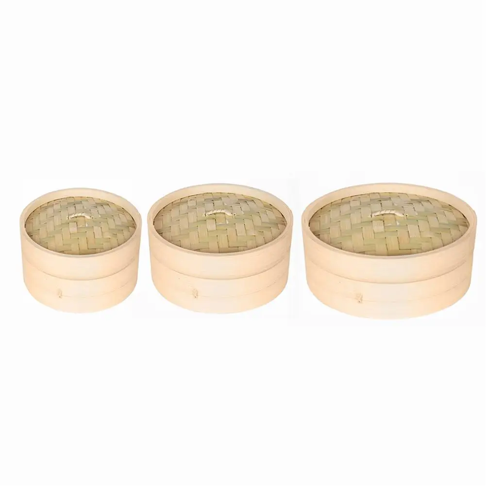 

One Cage And One Cover Bamboo Steamer Fish Rice Vegetable Snack Basket Kitchen Cooking Tools