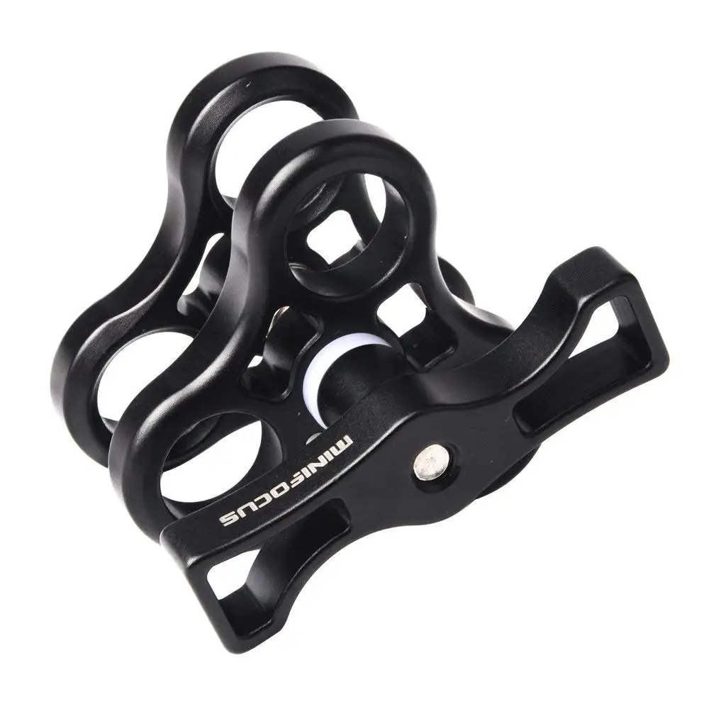 

MINIFOCUS Ball Clamp Mount 3 Holes for Underwater Diving Camera Arm Tray GoPro Vedio Light