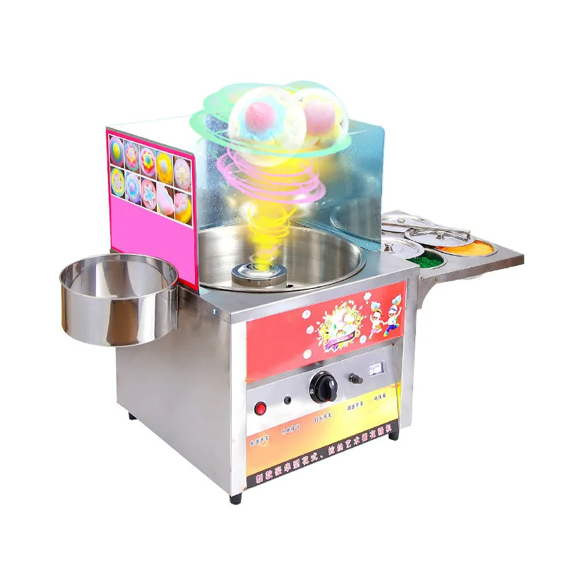 

Commercial fancy gas cotton candy maker DIY sweet Candy sugar floss machine stainless steel snack equipments stalls flower