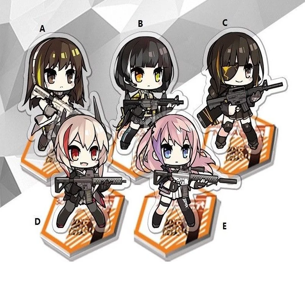 

Girls' Frontline AR M4A1 M16A1 AR15 SOP2 Acrylic Keychain Stand Figure Display Dual Purpose Keyring Strap