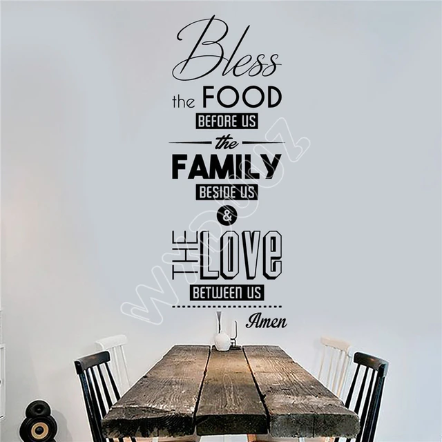 Best Offers WXDUUZ Vinyl Wall Decal Bless the Food Prayer Dining Room Kitchen Stickers Mural Wall Decor Wall Sticker Home Decor B150 Best Offers WXDUUZ Vinyl Wall Decal Bless the Food Prayer Dining Room Kitchen Stickers Mural Wall Decor Wall Sticker Home Decor B150