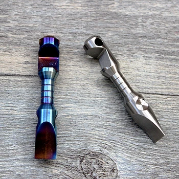 

Multifunction Outdoor EDC Tool Titanium Alloy Bottle Opener Screwdriver Key Buckle DIY Pendant Zipper Head Multipurpose