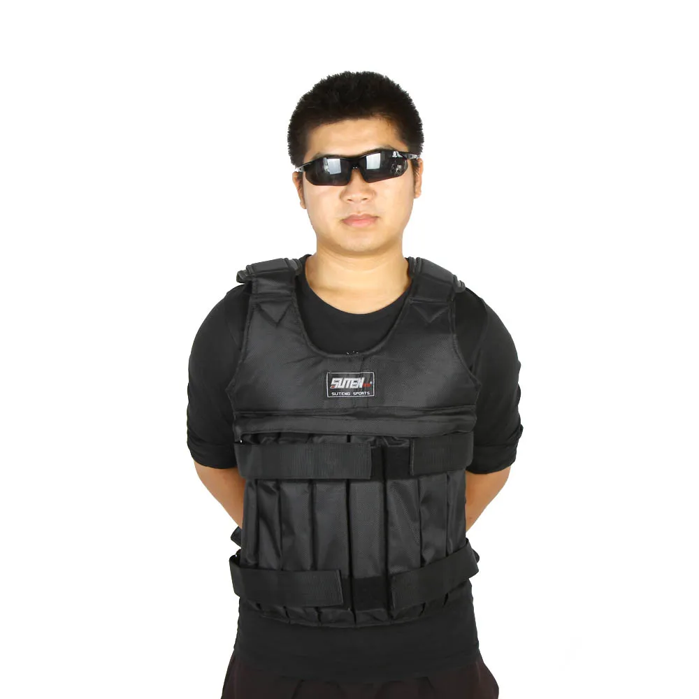 Loading 20/50kg Adjustable Weighted Vest Fitness Weight Jacket Exercise