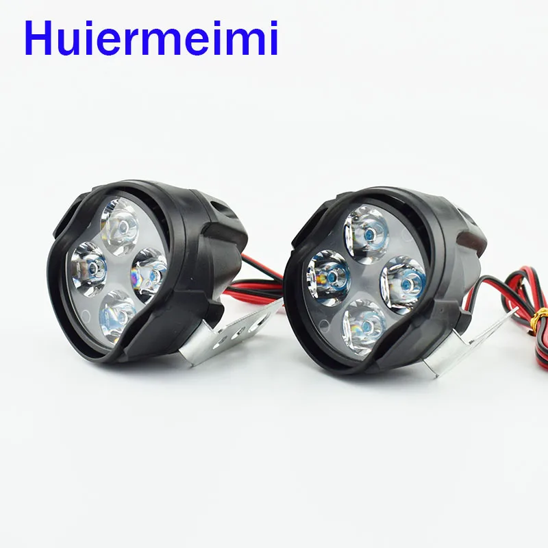 Huiermeimi мотоциклы светодиодный фар 12 v 8/10/15/30 W супер яркие прожекторы мотоцикл туман лампа вспомогательное Вождение фара DRL