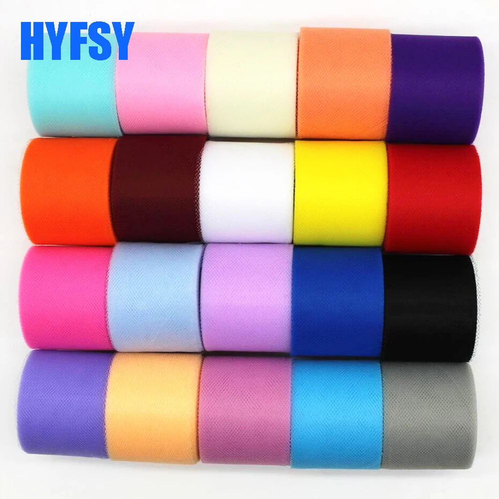 

5cm 25y/package ribbon DIY handmade materials simple color mesh 50mm headdress festive wedding decoration
