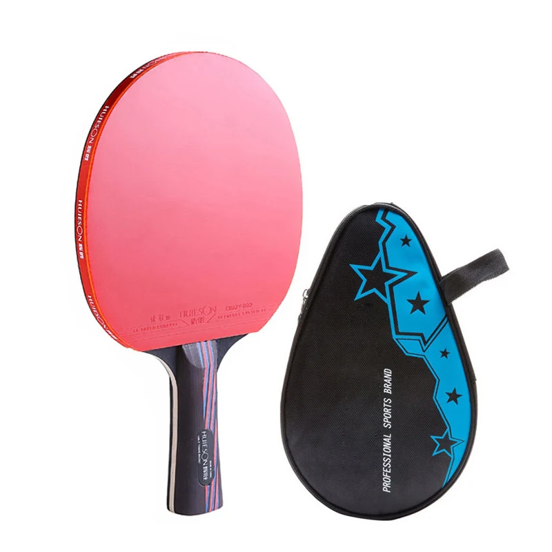 Горячая Pingpong Paddle ракетка для настольного тенниса летучая мышь углеродный волокнистый слой резины для тренировок спорта HV99