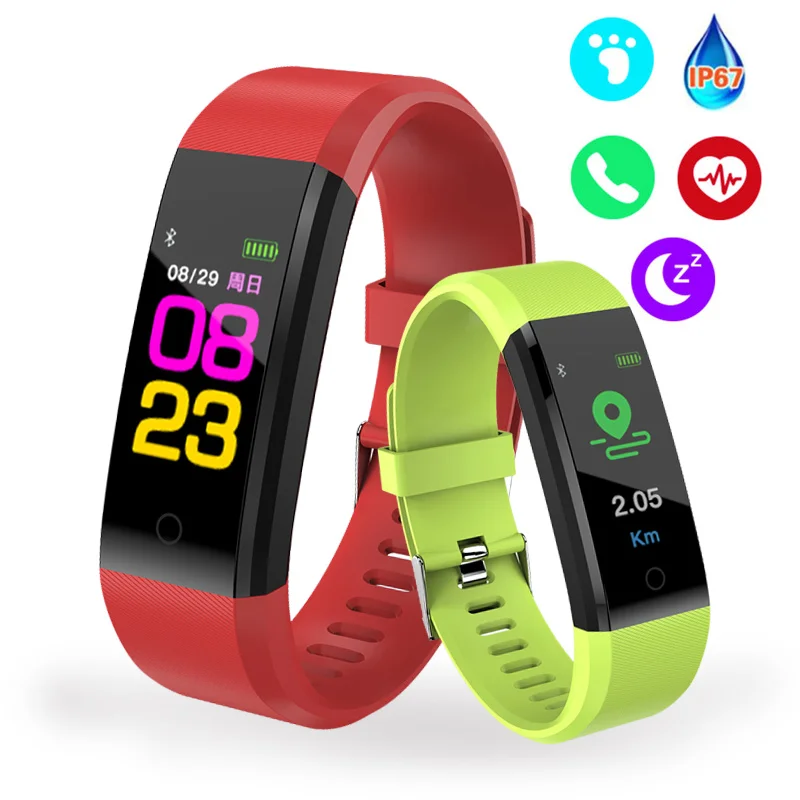 

Multifunction Smart Rubber Bracelet Bluetooth Sport LED Touch Smart Watches with Heart Rate Monitoring Function for Android iOS