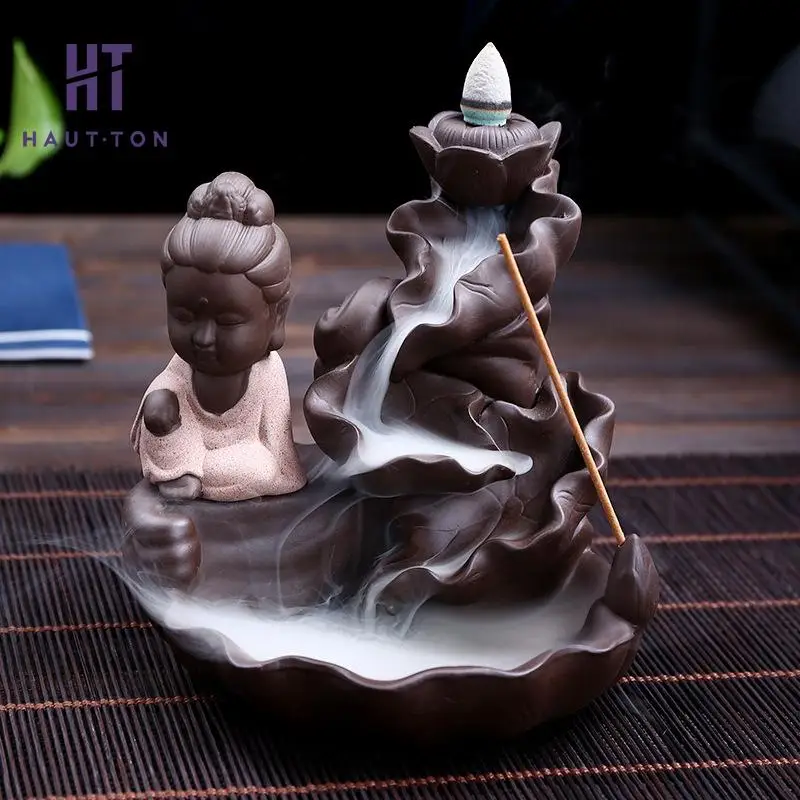 

Porcelain Smoke Backflow Censer New Style Small Censer Sandalwood Bullet Incense Burner Home Decor