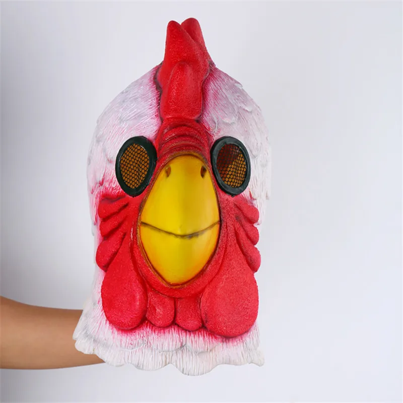 Game Hotline Miami Cock Mask Chicken Head Cosplay Mask Full Head Latex Adult Animal Unisex Helmet Props Party Carnival Halloween
