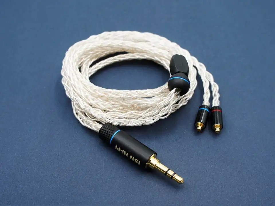Серебристые hi fi наушники вкладыши is Audio S8 8 жил 19 ядер IEM|Аксессуары для наушников| |