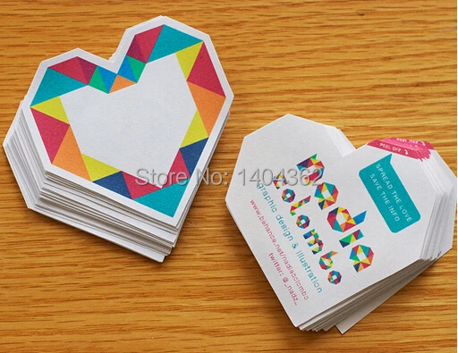 500pcs/lot Custom shape Business Cards Die cut shape ...