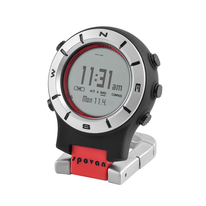 

NEW SPOVAN Professional Digital Mountain Climbing W/ Bag Locker Pocket Watch Complex Sports Data Record Monitor PASSION COLOR