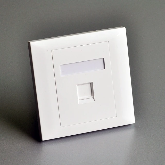 

86x86mm 1-Port Face Plate / Wall Plate Single Port - Suitable for RJ45/RJ11 Keystone Jack