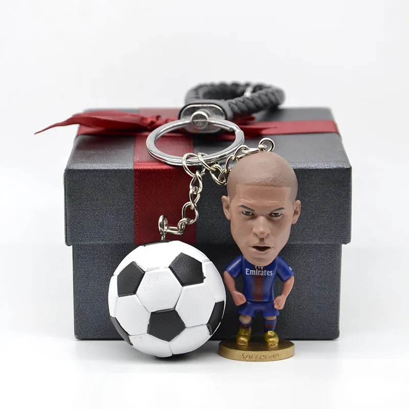 

Soccerwe PSG Soccer Mbappe figurine with keychain Mbappe action figure Toys Christmas Birthday football gifts for Soccer Fans