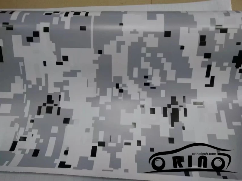 Grey White Digital Camouflage Vinyl Film-4