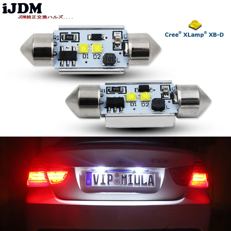 IJDM c5w светодиодная лампа CANBUS OBC 12V Festoon 31 мм 36 мм 39 мм 41 мм 44 мм c10w светодиодная Авто интерьерная купольная лампа для чтения грузовая зона белого цвета