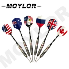 6pcs/Set Professional National Flag Pattern Needle Tip Darts with Dart Sports Hard Needle 25g Tungsten Steel Tips Darts A 6pcs/Set Professional National Flag Pattern Needle Tip Darts with Dart Sports Hard Needle 25g Tungsten Steel Tips Darts A