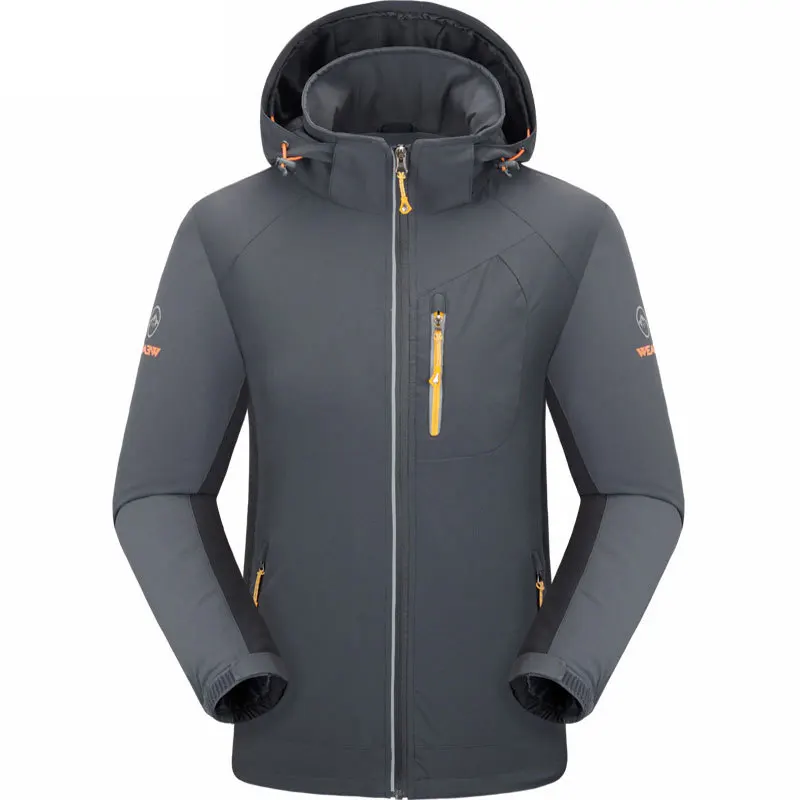 

Men Outdoor Hiking Sports Jacket Male Camping Windbreaker Windproof Jacket Men Waterproof Hooded Outerwear Coat AA52074