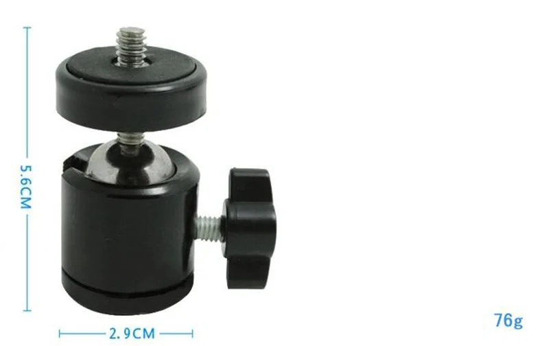 Aluminum 360 Swivel Ball Tripod Head 1/4" Screw Mount for DSLR camera Flexible Mini Tripod Ball Head Stand