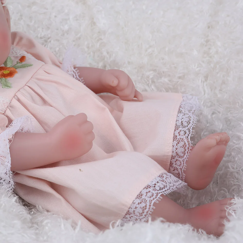Reborn Baby Doll девушка 10 дюймов 25 см Прекрасные куклы носить красивое платье и ручная роспись девушка Стиль от наши NPK куклы магазин