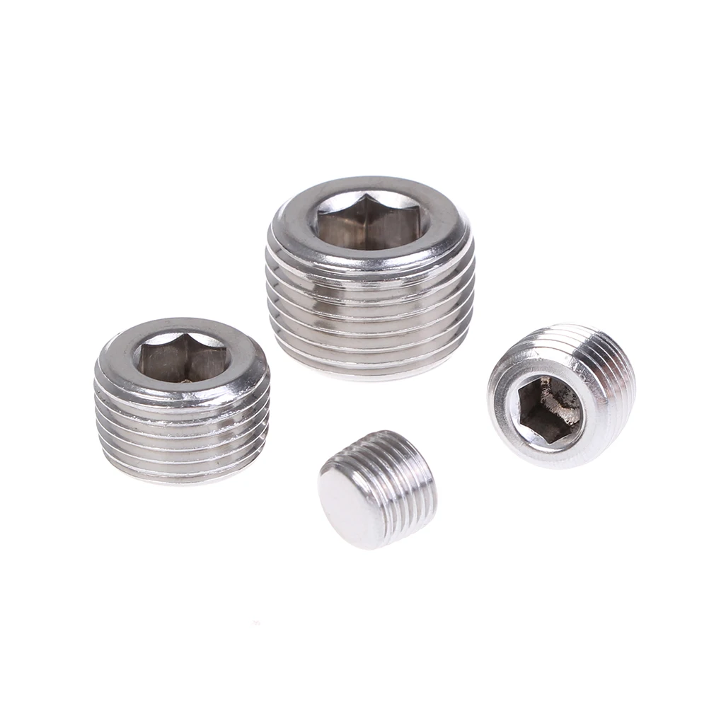 Npt male ss304 countersunk end plug hex socket pipe fittings TB