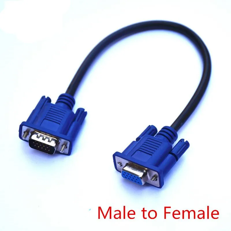 Короткий видеокабель 25 см 0 м HD15Pin VGA D Sub кабель Папа папа m/M мама и Мама RGB для