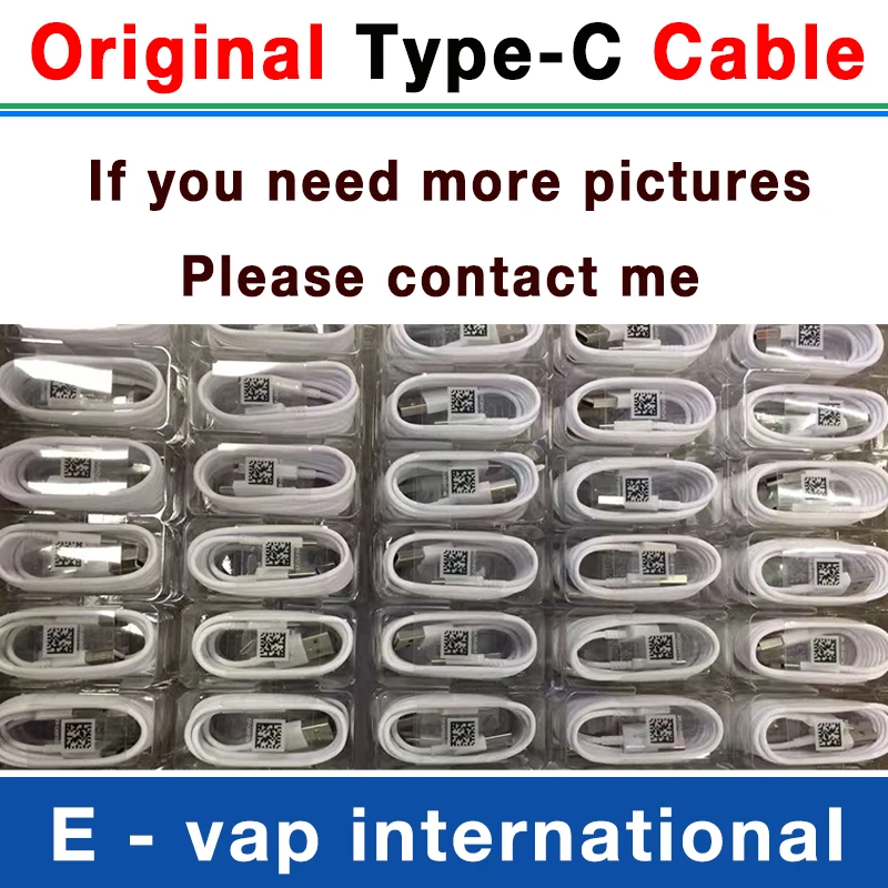 

100pcs/lot 100% Genuine Original USB Type C Cable 1.2M 2A FAST Charger Cable for Samsung Galaxy S8 S9 note 8 xiaomi