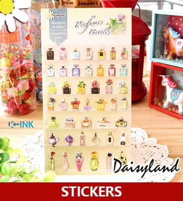 

10 sheets / lot , Perfume Bottle adhesive paper stickers , Makeup Perfume scrapbooking stickers for girls DIY decoration