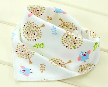Baby bibs High quality triangl double layers cotton baberos Cartoon Character Animal Print baby bandana bibs dribble bibs