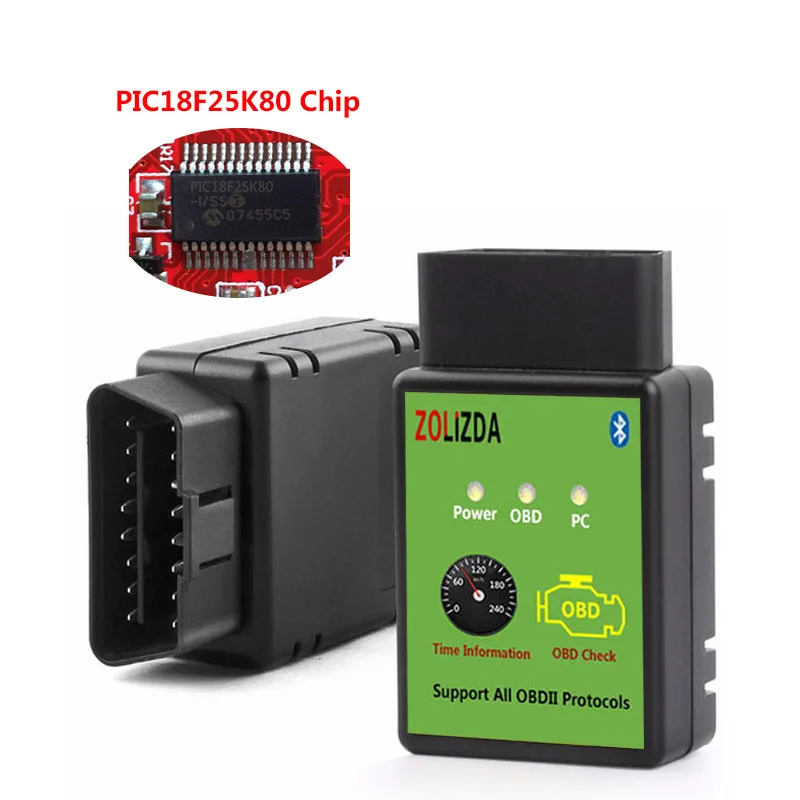 Zolizda ELM327 Bluetooth V2.1/V1.5 OBD2 автомобильный диагностический инструмент Авто сканер кода ELM 327