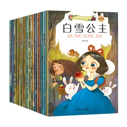 20 livros de história chinês e inglês, livro de histórias em mandarim, contos clássicos de fadas, personagem chinês, han zi, livro para crianças de 0 a 9 anos